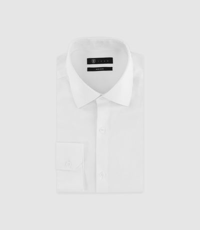 Chemise twill infroissable blanche - IZAC