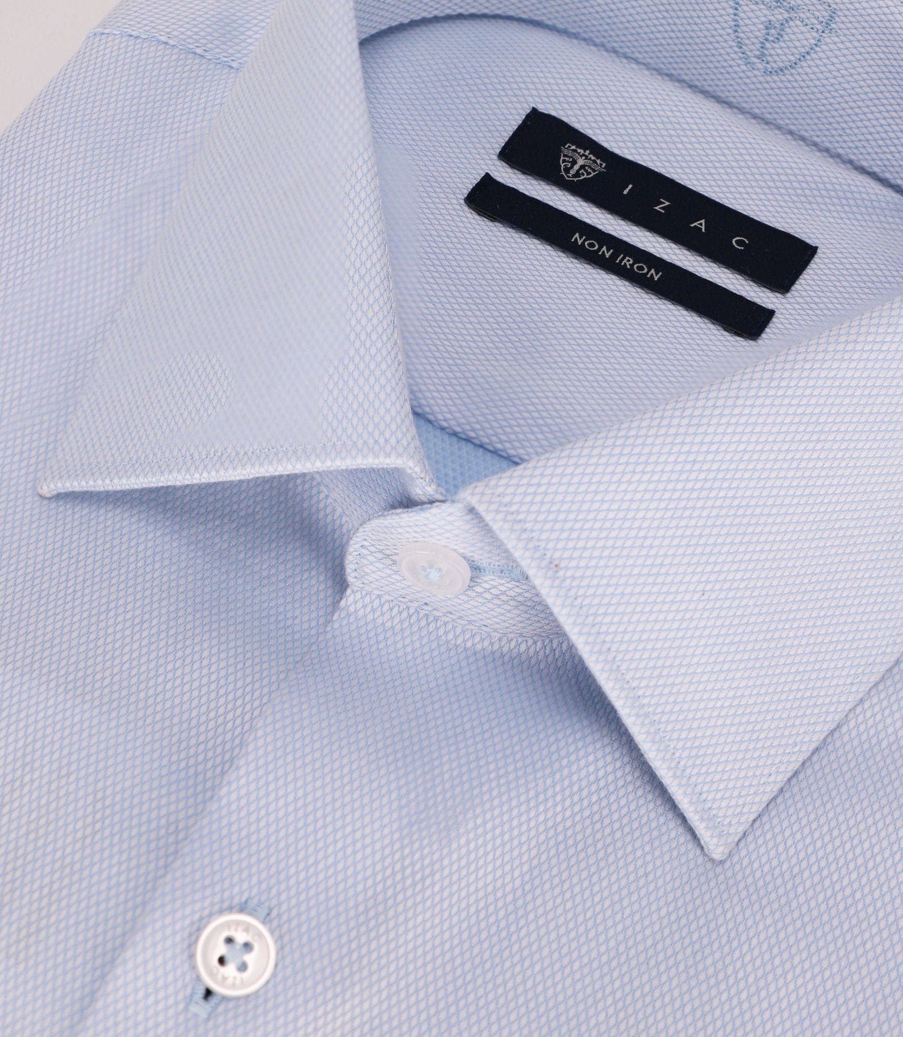 Chemise col italien ciel - IZAC