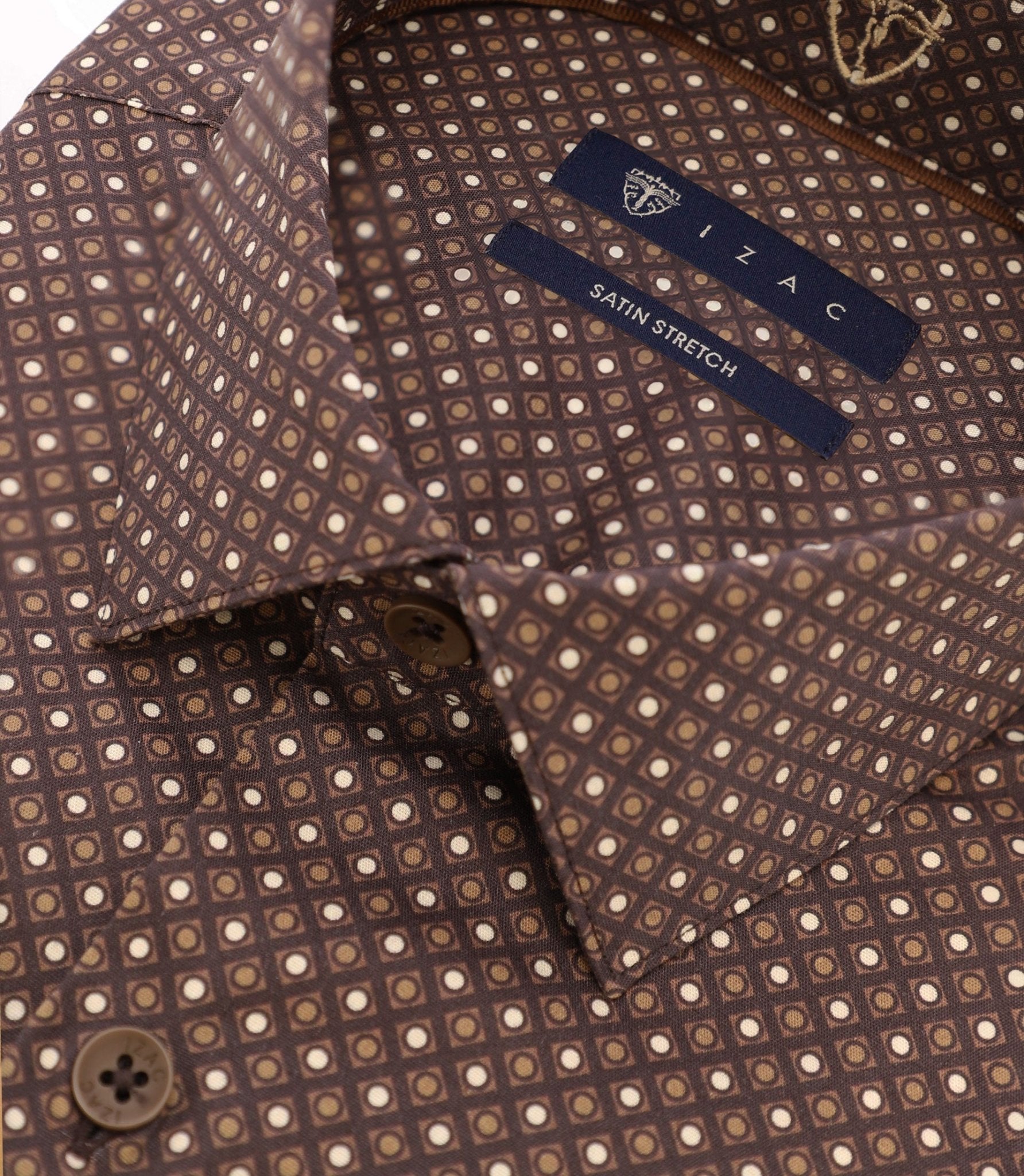 Chemise à pois marron - IZAC