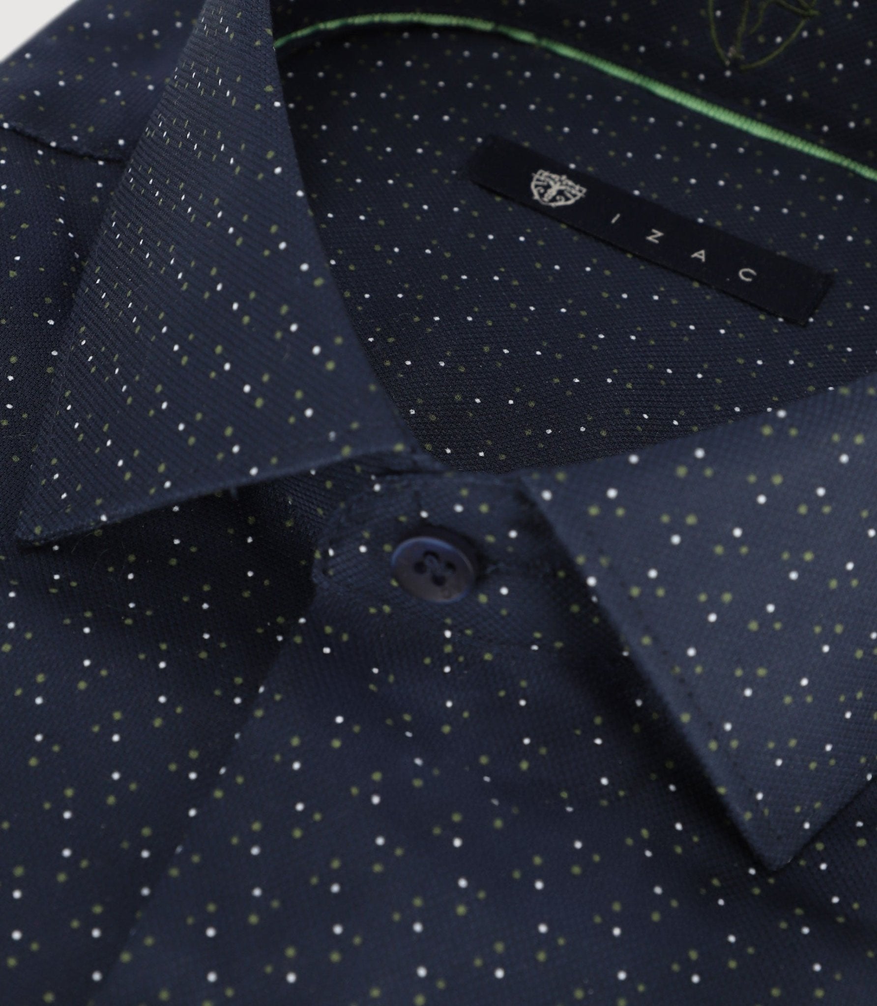 Chemise à pois marine - IZAC