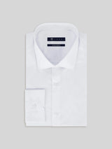 Chemise ville satin de coton blanc - IZAC