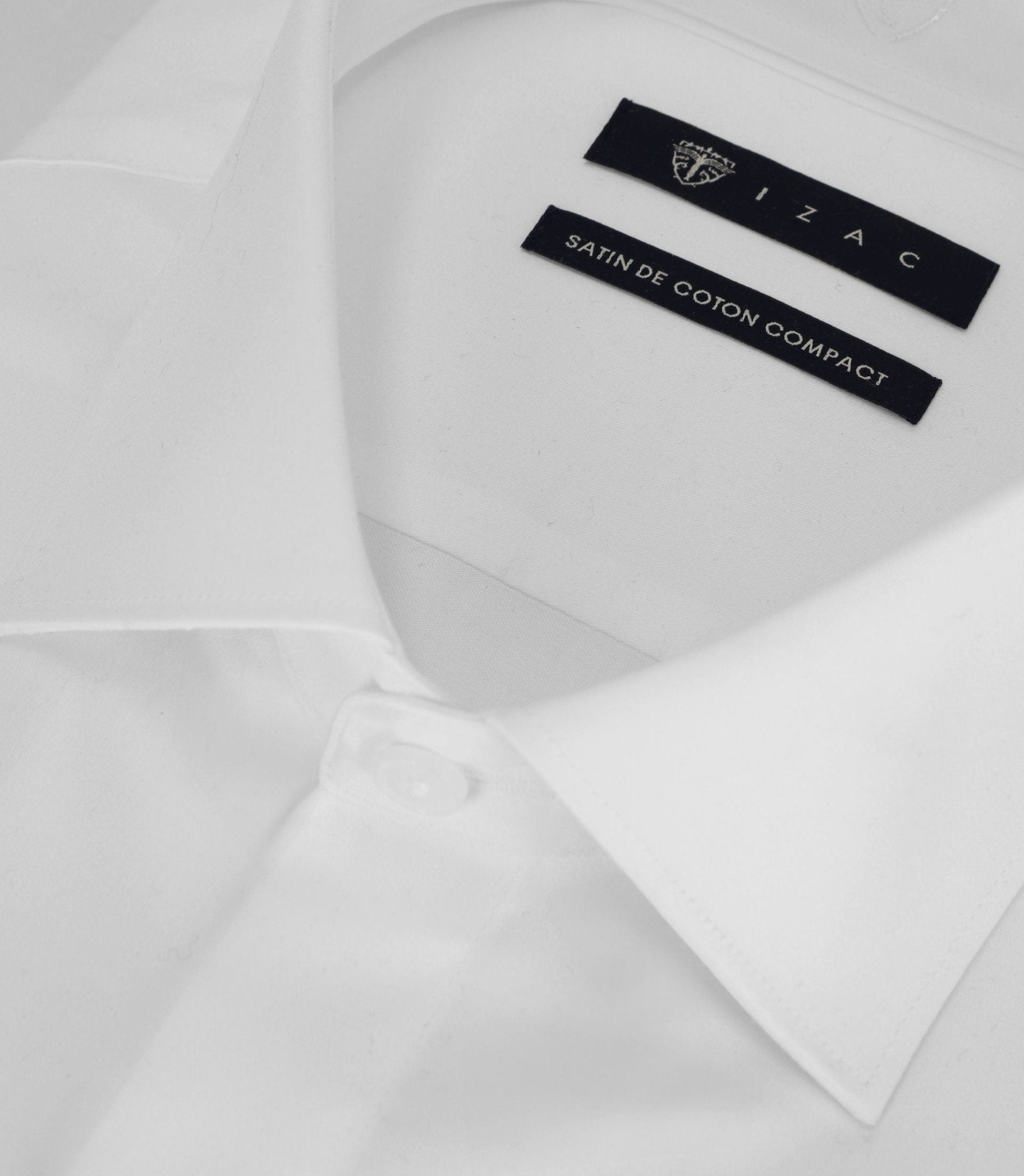 Chemise en satin de coton blanche - IZAC