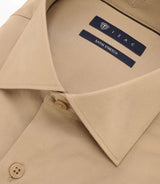 Chemise ville ajustée camel - IZAC