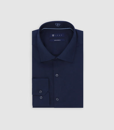 Chemise ville ajustée marine - IZAC