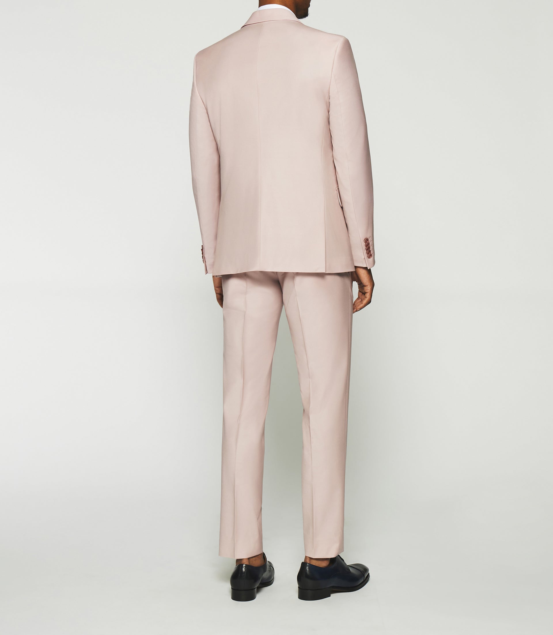 Costume 2 boutons en laine rose FAVORI - IZAC