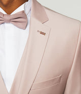 Costume 2 boutons en laine rose FAVORI - IZAC