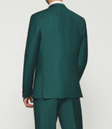 Costume 2 boutons en laine vert FAVORI - IZAC