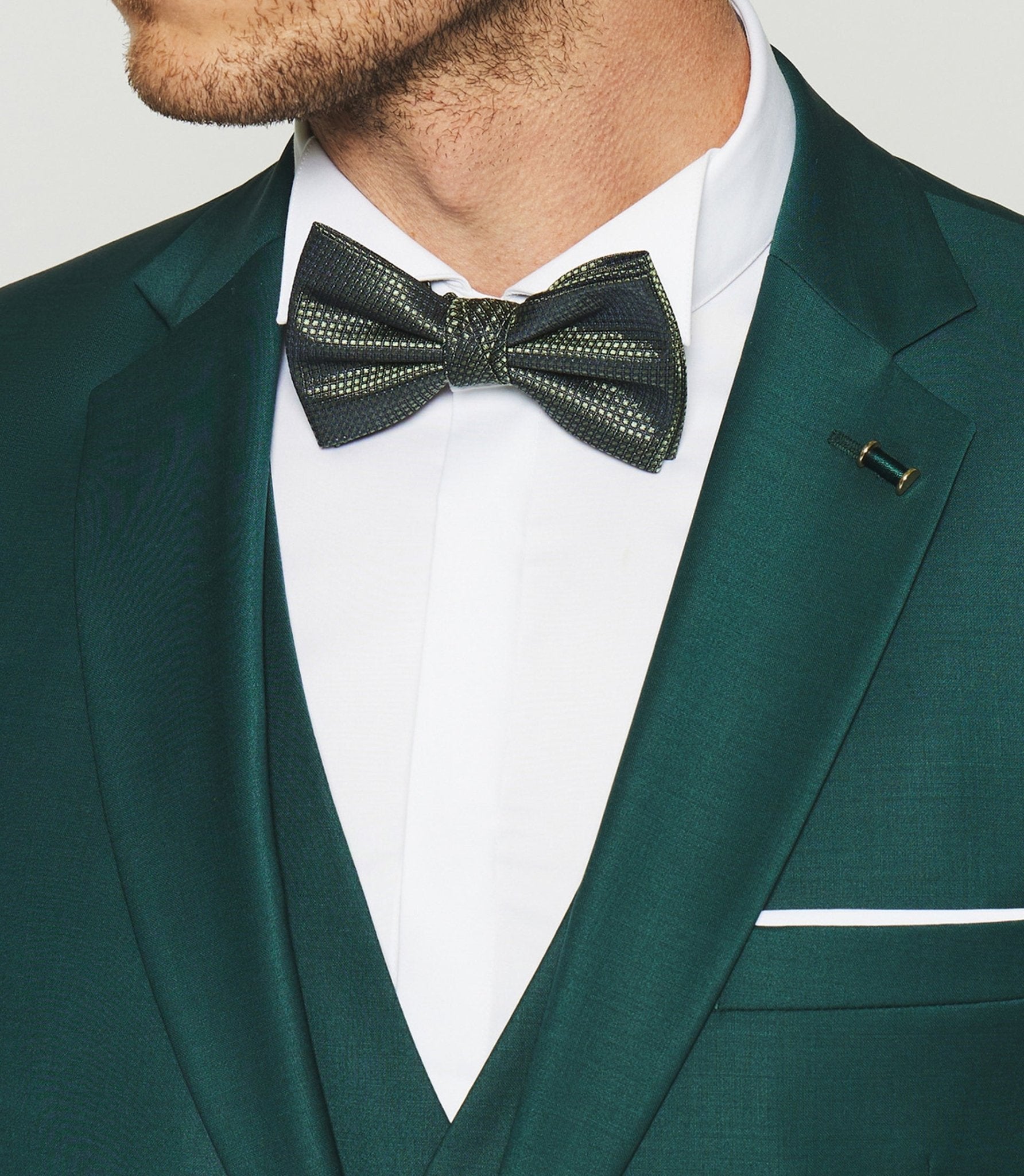 Costume 2 boutons en laine vert FAVORI - IZAC