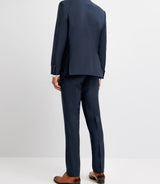 Costume 2 boutons en laine bleu marine - IZAC