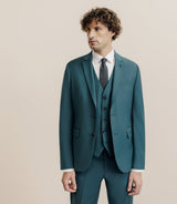 Costume 2 boutons laine majoritaire vert - IZAC