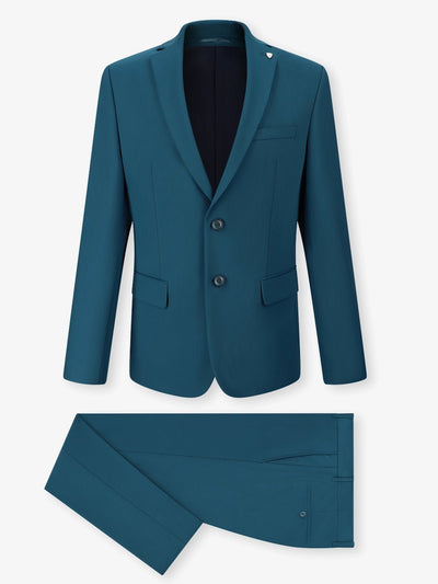 Costume 3 pièces cérémonie bleu vert - IZAC