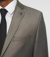 Costume cérémonie 2 boutons laine taupe LIMONE - IZAC