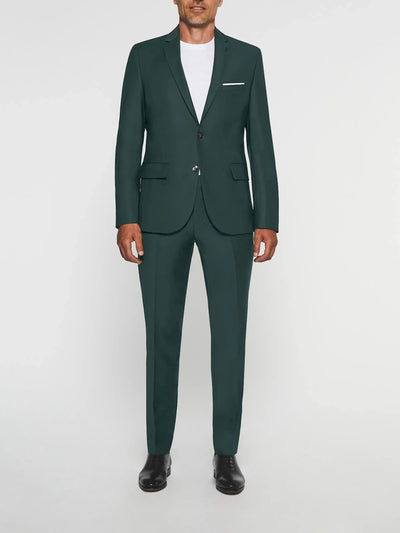 Costume 2 boutons en laine vert LIMONE - IZAC