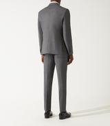Costume 2 boutons en laine gris moyen - IZAC