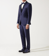 Costume de cérémonie à col châle marine - IZAC