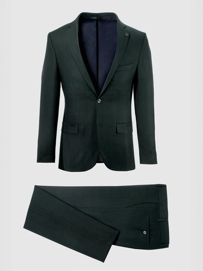 Costume 2 boutons vert foncé