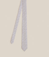 Cravate à fleurs beige - IZAC