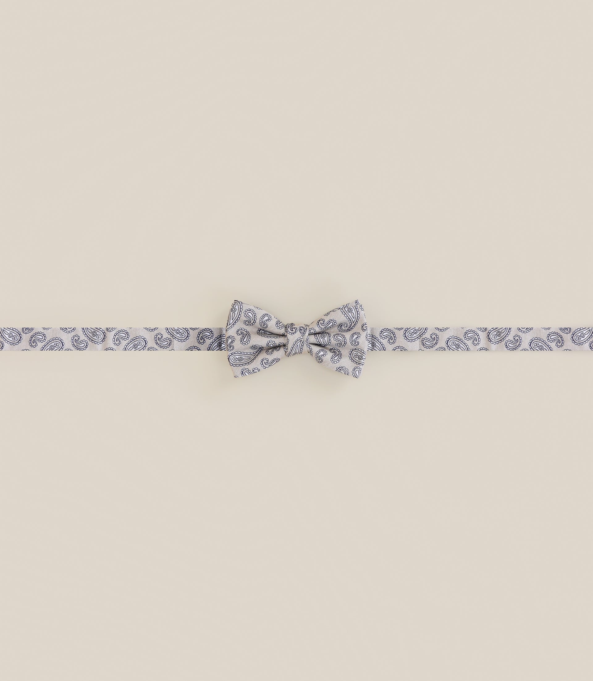 Noeud papillon motifs paisley beige - IZAC