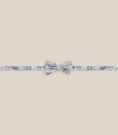 Noeud papillon tissu floral écru - IZAC