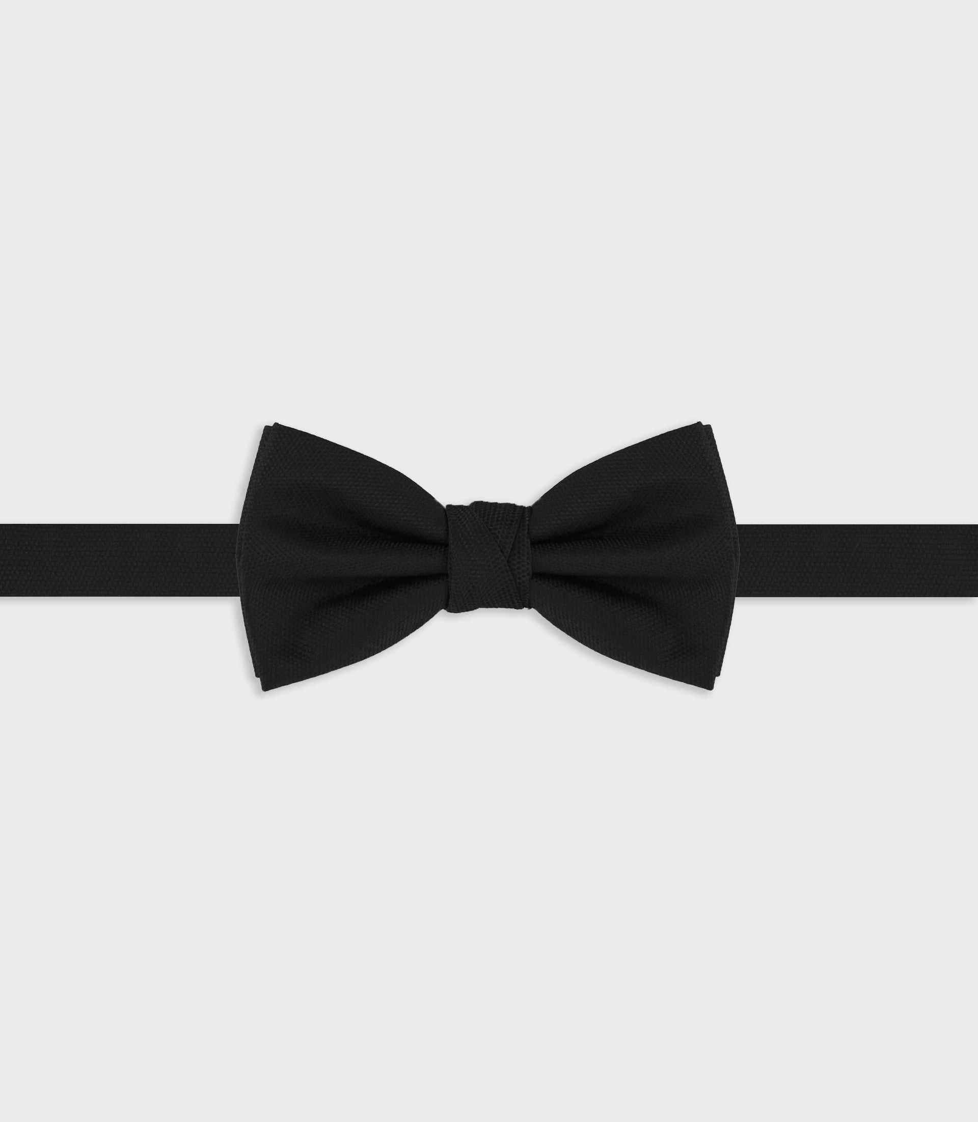 Nœud papillon en soie uni noir - IZAC