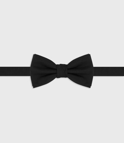 Nœud papillon en soie uni noir - IZAC
