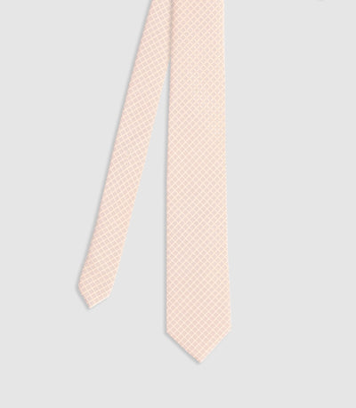 Cravate à motifs beige - IZAC