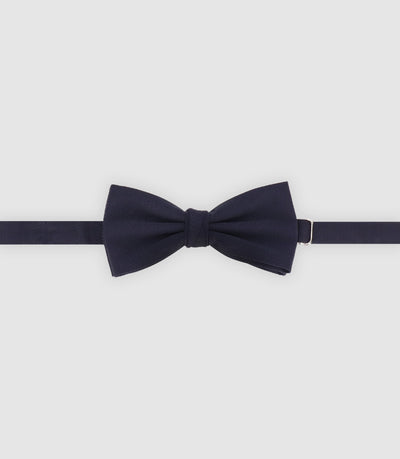 Nœud papillon uni en tissu marine - IZAC