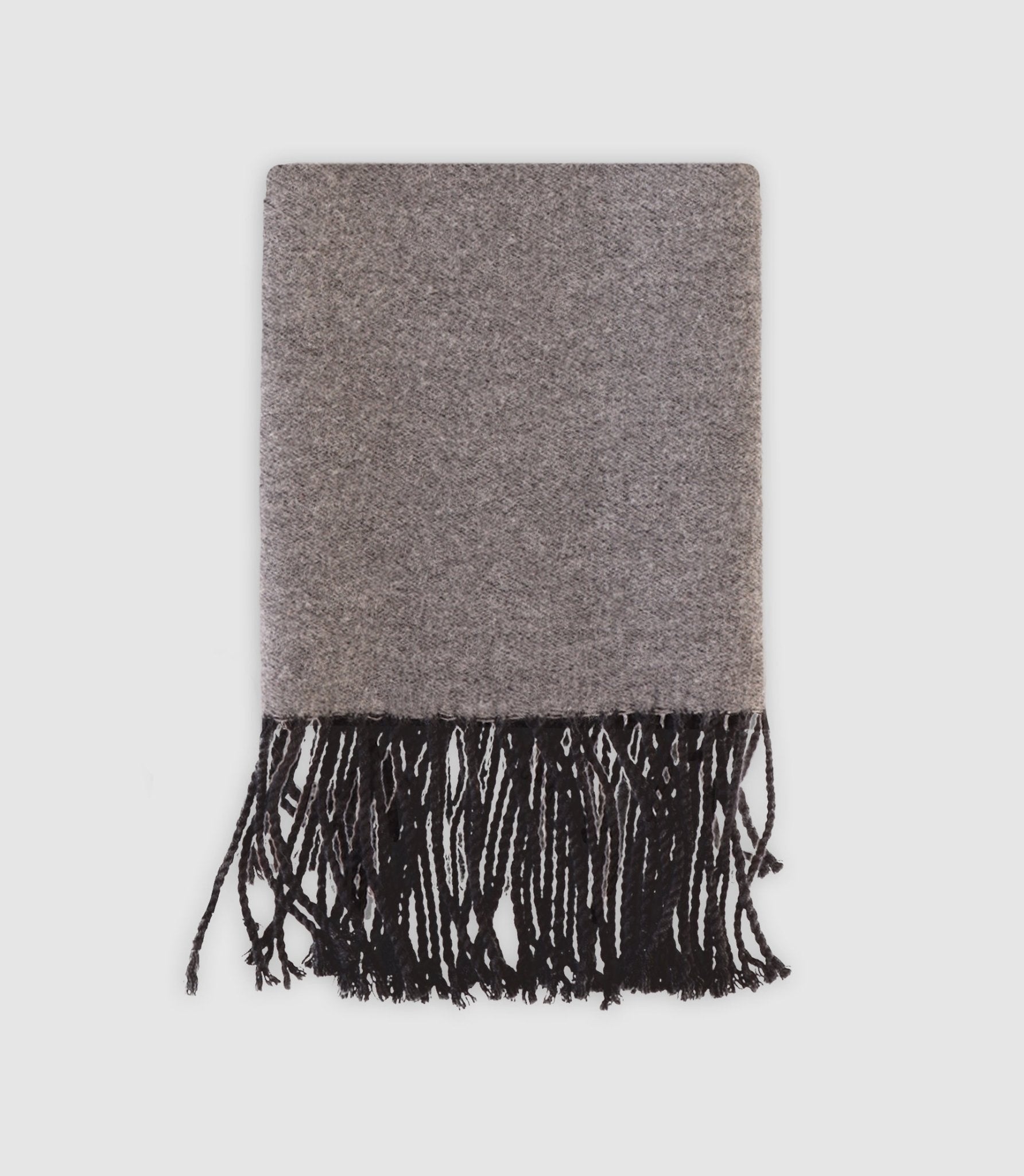 Echarpe unie avec franges noire - IZAC