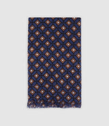 Echarpe à motifs carrés marine - IZAC