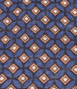 Echarpe à motifs carrés marine - IZAC
