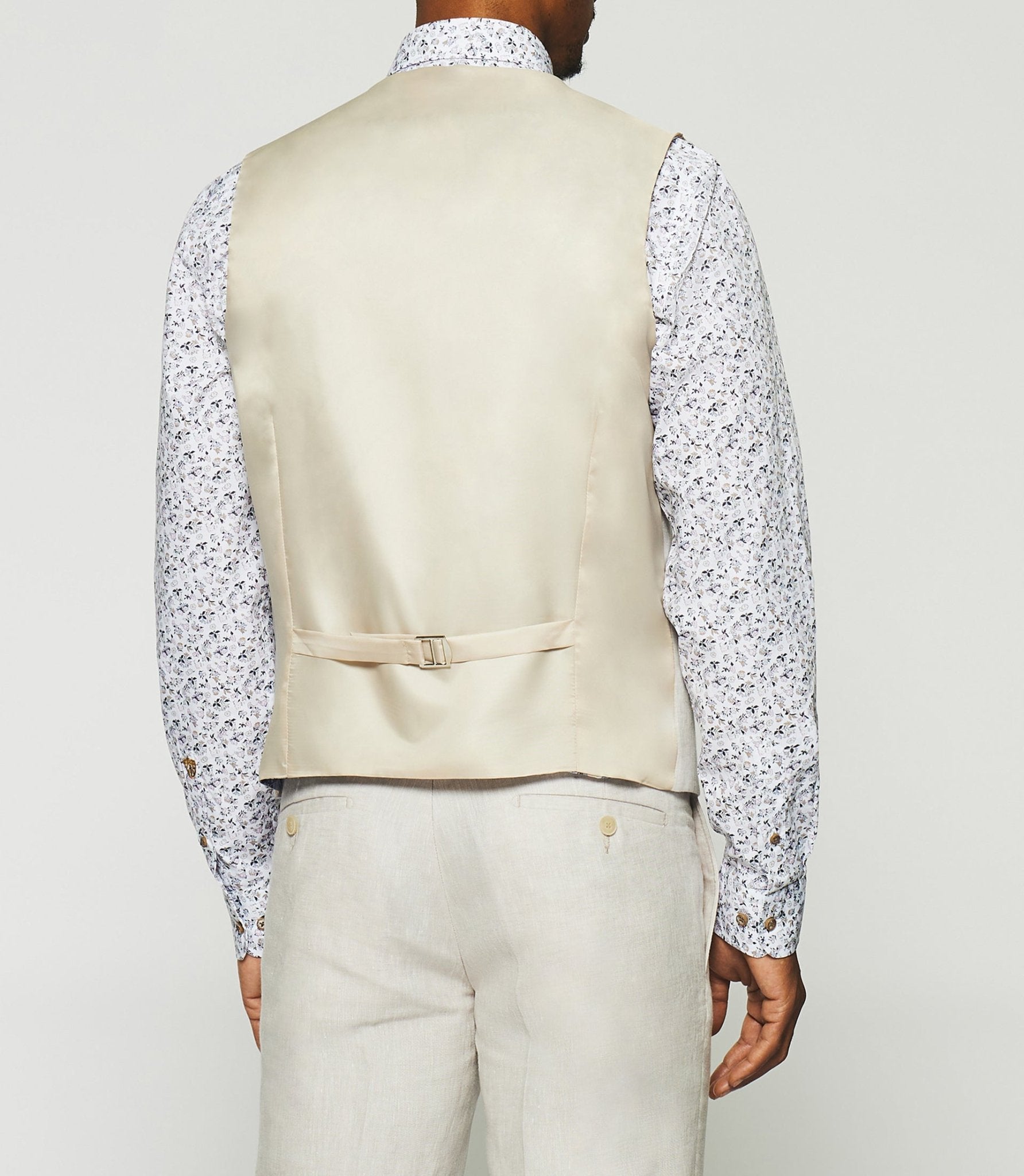 Gilet de costume en lin parme JCELESTE - IZAC