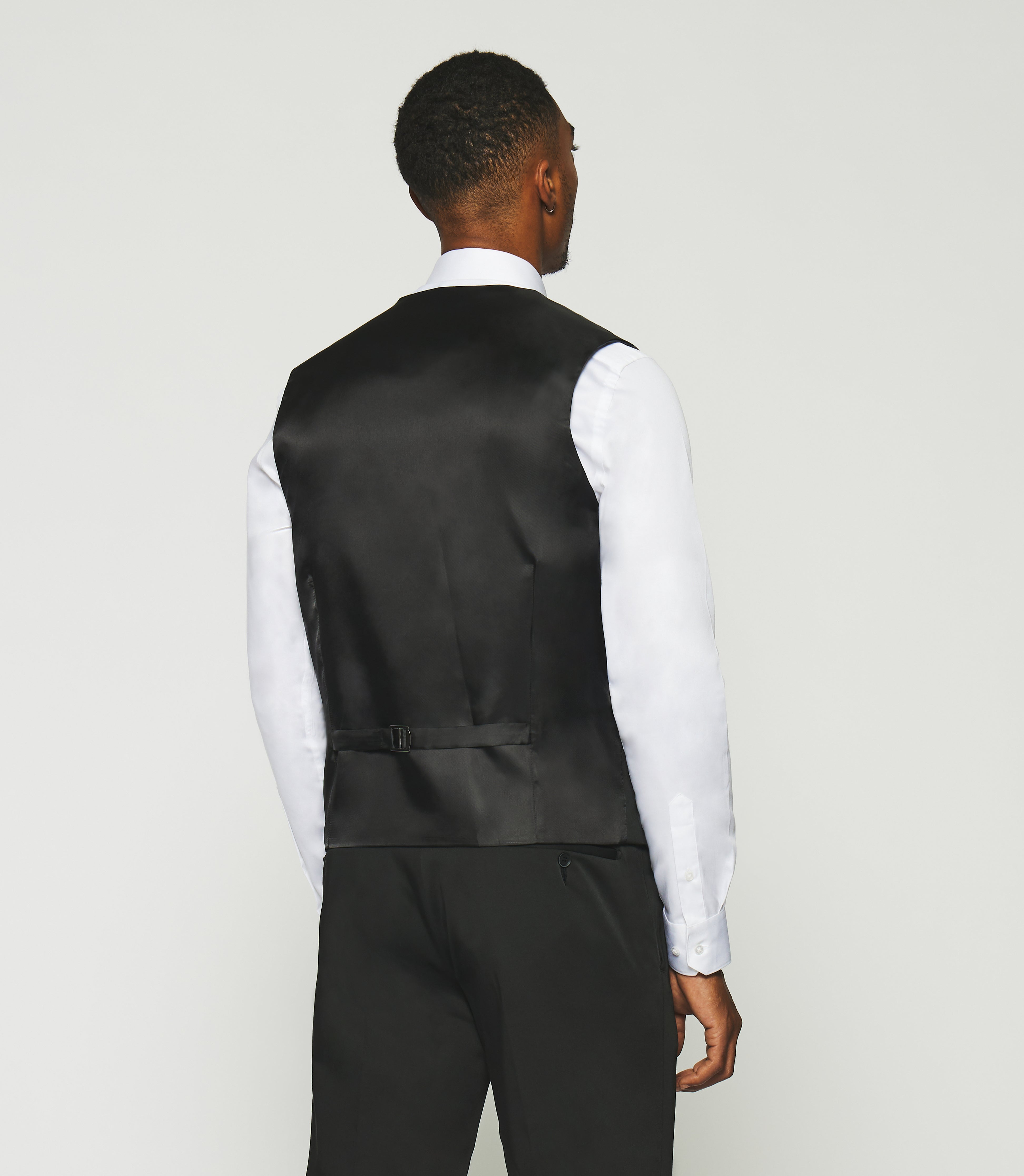Black technical fabric suit vest JIONAC