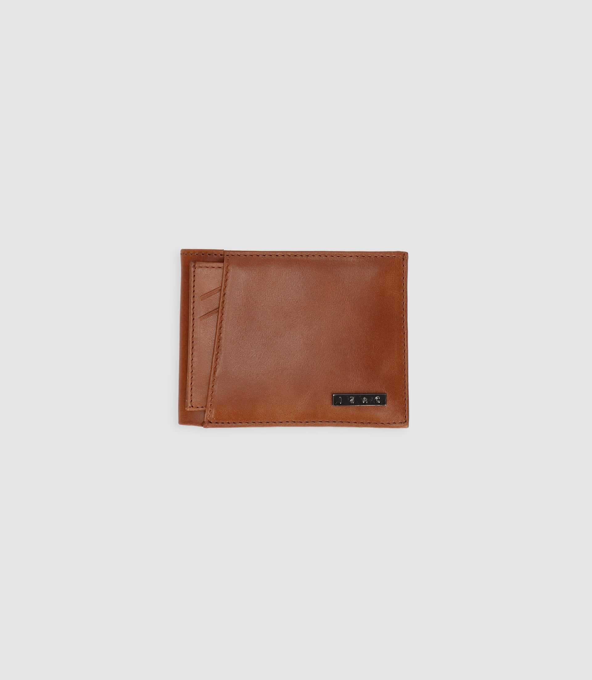Portefeuille en cuir camel - IZAC