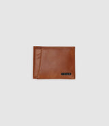 Portefeuille en cuir camel - IZAC