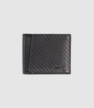 Portefeuille en cuir avec plaque noir - IZAC