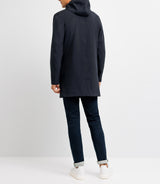 Blouson parka longue marine - IZAC