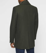 Manteau croisé col fourrure kaki IGNACIO - IZAC