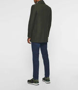 Manteau croisé col fourrure kaki IGNACIO - IZAC