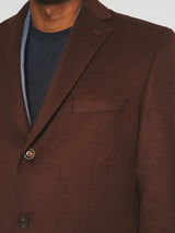 Manteau ville en laine et cachemire marron INDALECIO - IZAC