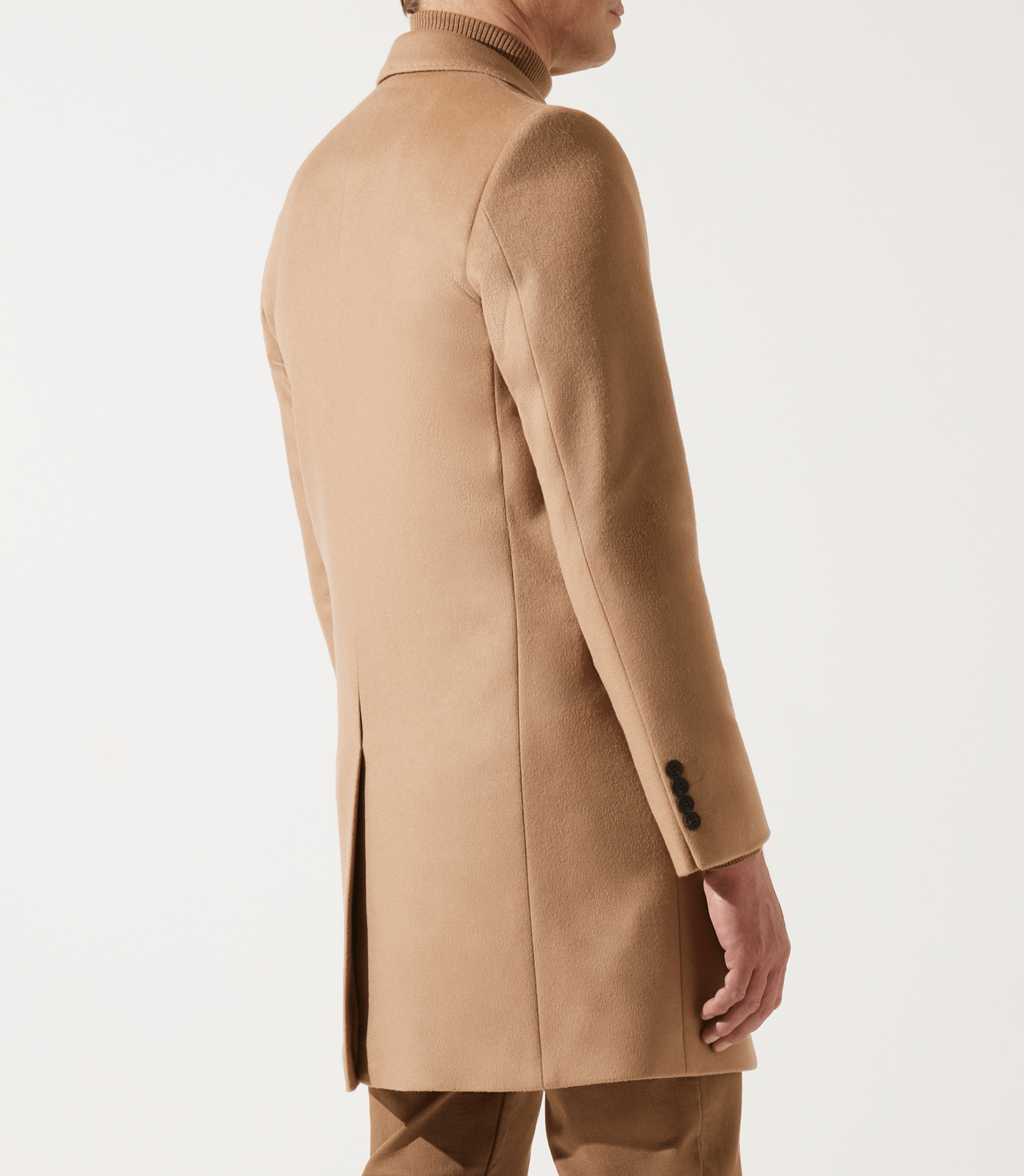 Manteau en laine cachemire camel INDALECIO - IZAC