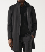 Manteau ville laine noir - IZAC