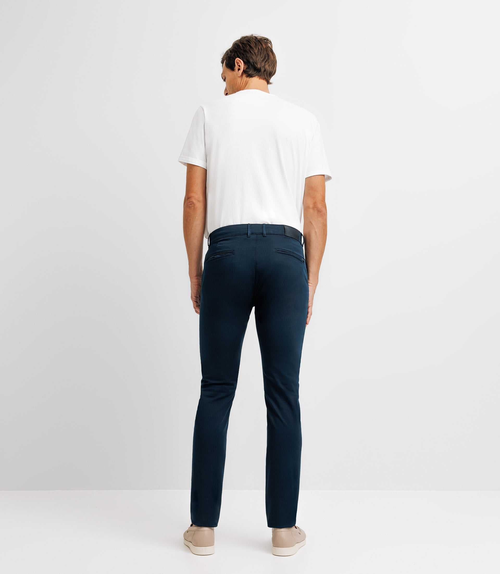 Pantalon chino slim marine PANAMA - IZAC