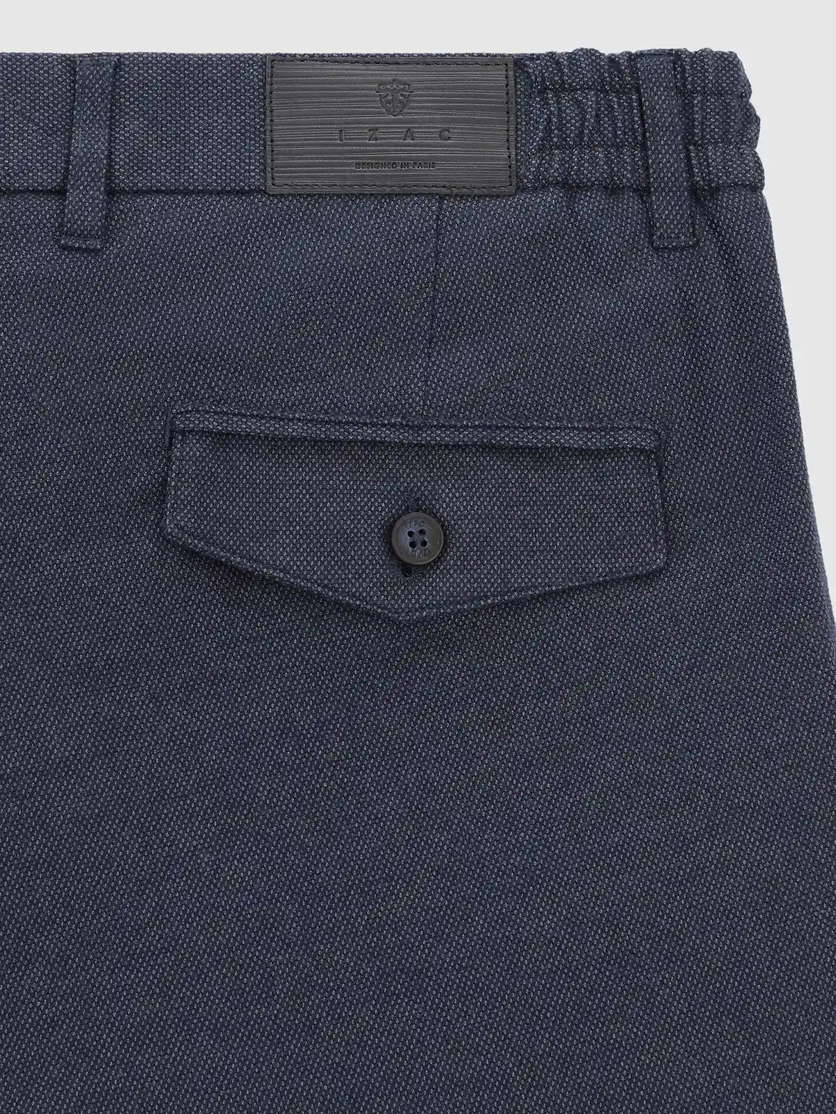 Pantalon tissu gratté marine - IZAC