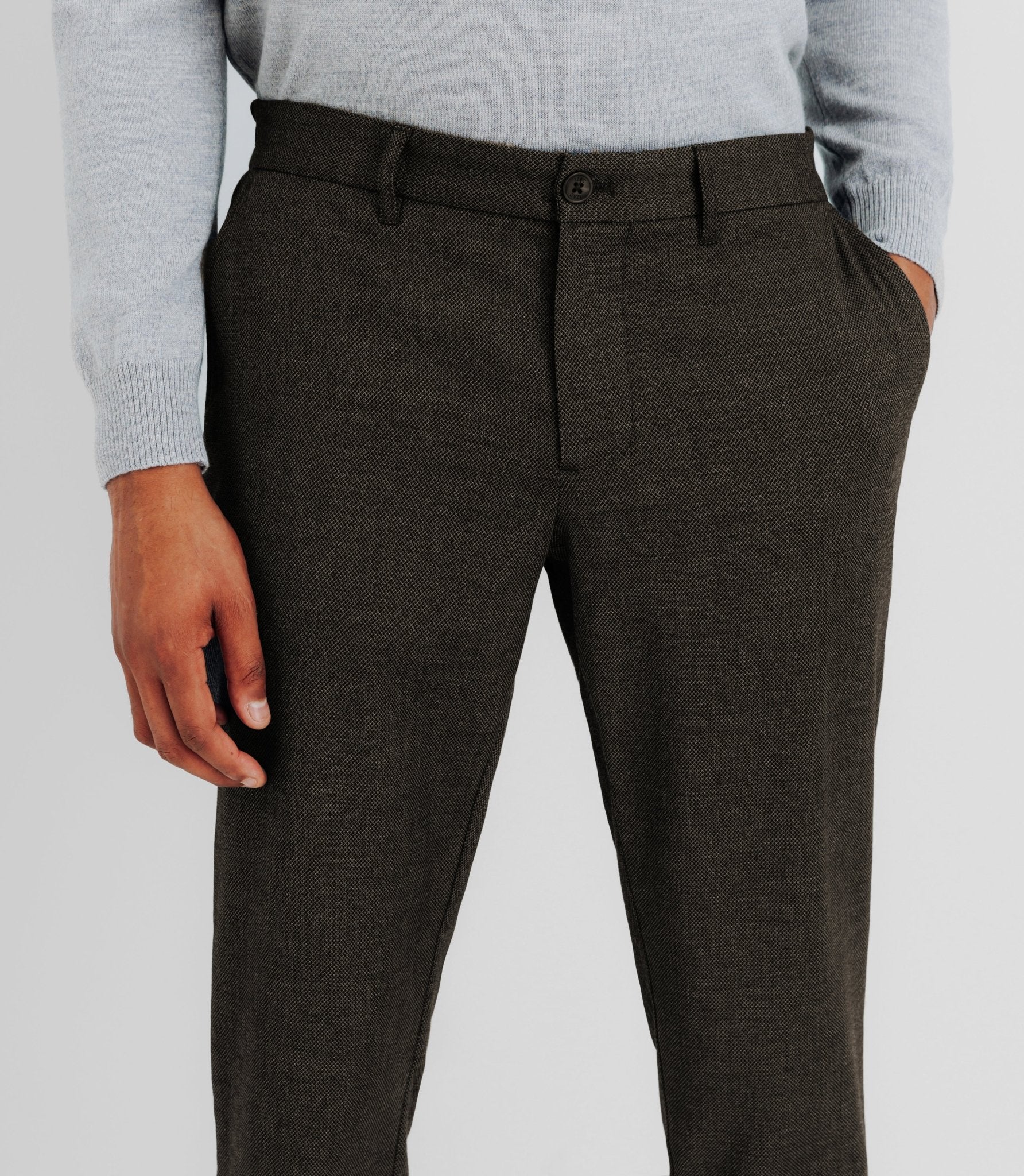 Pantalon chino armuré gris - IZAC