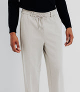 Pantalon élastique avec cordon beige - IZAC