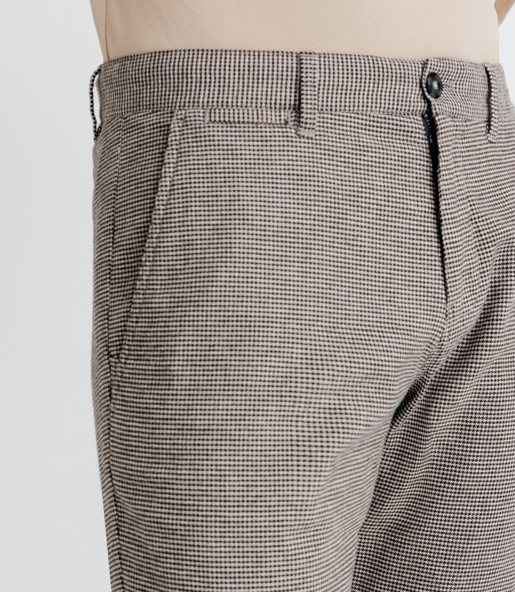Pantalon pied de puce marron - IZAC
