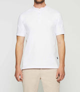Polo uni col mao blanc GASPAR - IZAC