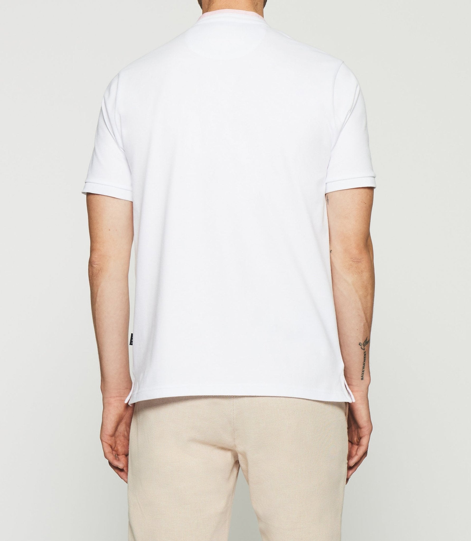 Polo uni col mao blanc GASPAR - IZAC