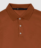 Polo en maille piquée terracotta - IZAC
