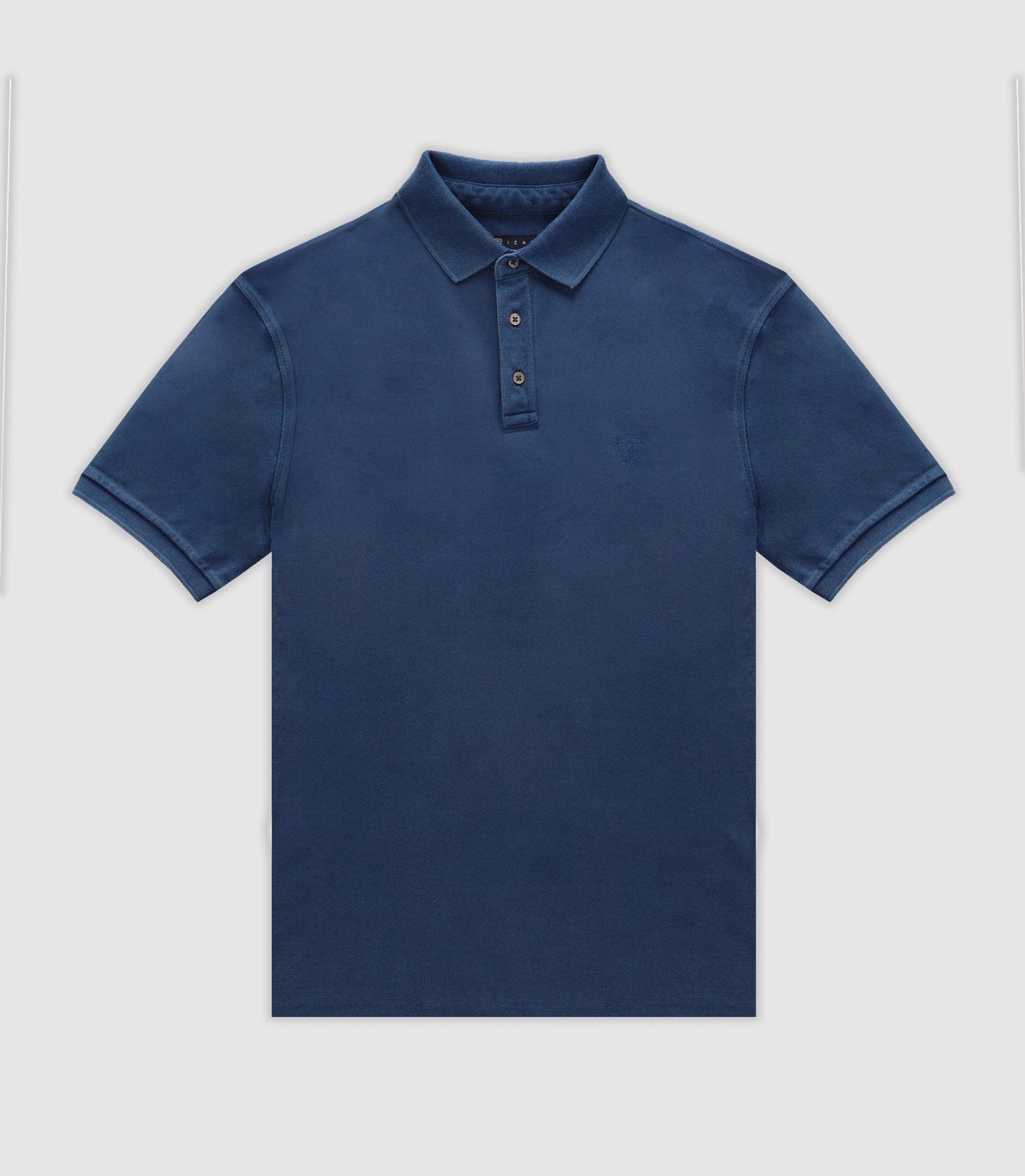 Polo avec broderie indigo - IZAC